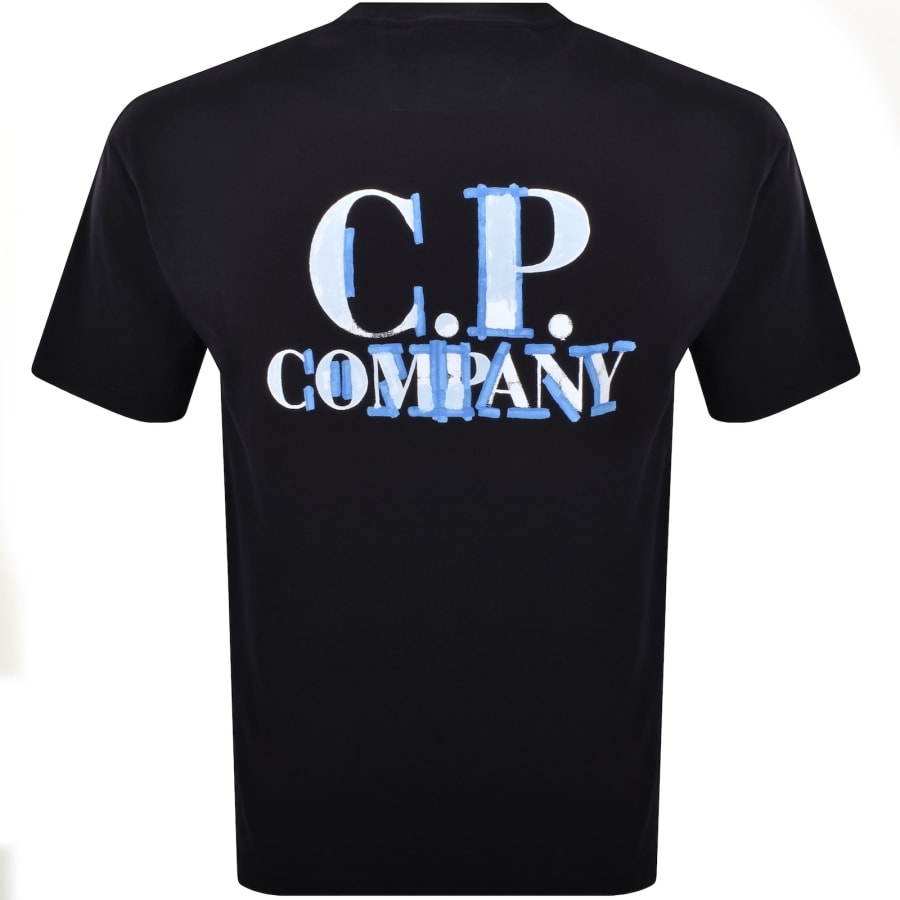 CP Company Jersey Logo T Shirt Navy | Mainline Menswear